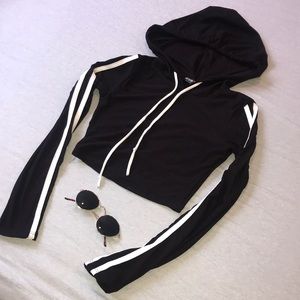 Black Stipe Hoodie 🎹
